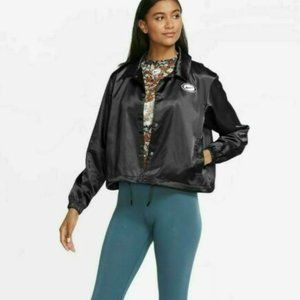 Nike Women's Satin Sportswear Jacket CU5351-010 Loose Fit Size Large Nwts $80